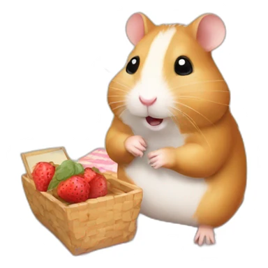 hamster go picnic sticker
