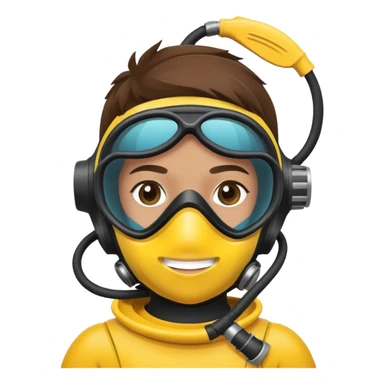 Smiling diver sticker