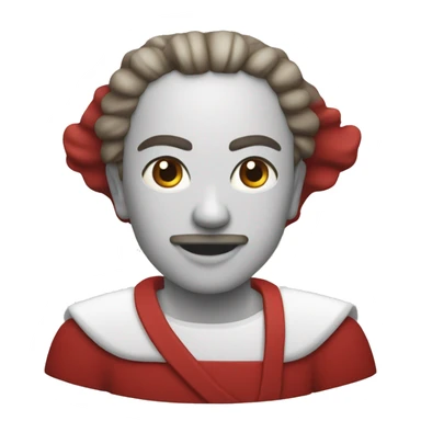 Manji sur rond blanc dans un carré rouge sticker