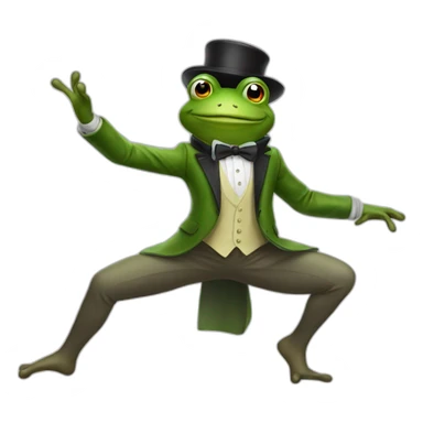 mr frog artist dance sticker
