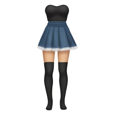 Skirt and thigh highs sticker