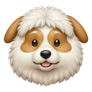 A white doodle dog emoji sticker