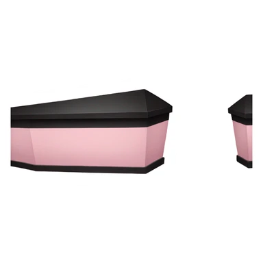 Light pink and black coffin sticker
