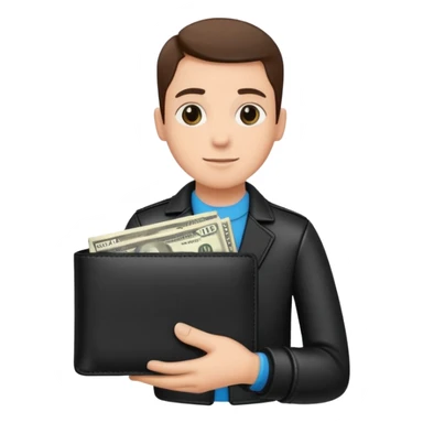 persona devolviendo billetera sticker