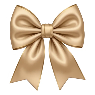 Beige bow sticker