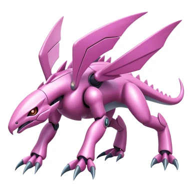  Cool Edgy Shiny Ethereal Legendary Digimon-Genesect-Palkia-hybrid full body sticker