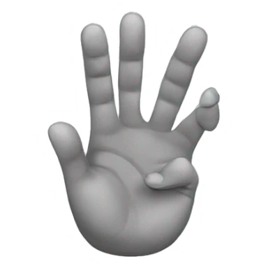 A simple emoji that makes the sign listens with his fingers sticker