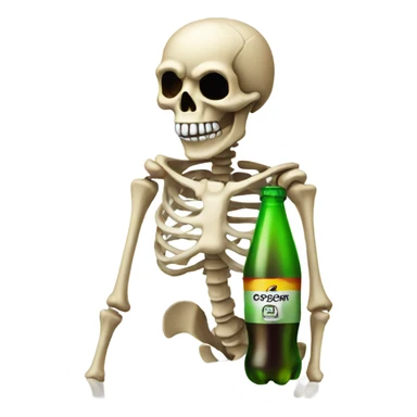 Carbonated skeleton sticker