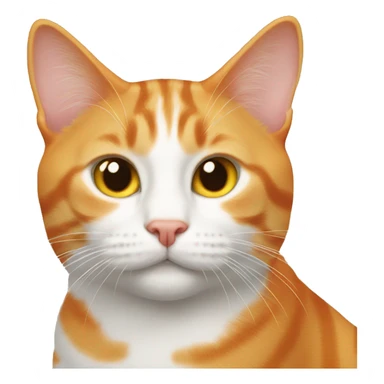 orange and white tabby cat sticker
