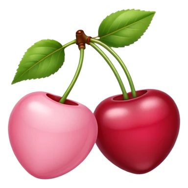 Baby Pink colored cherries sticker