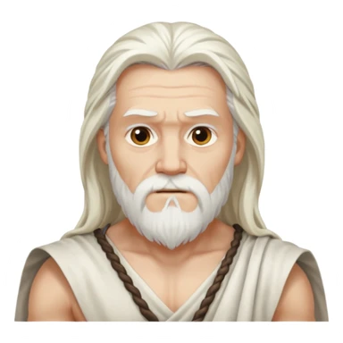 Odin with long white hair, long white loincloth sticker