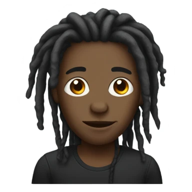 Black person with dreads sticker