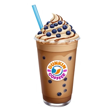 Blueberry butter pecan Dunkin iced coffee  sticker