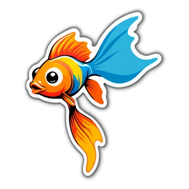 Lesbian flag goldfish sticker