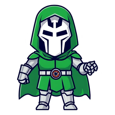 doctor doom metal mask sticker