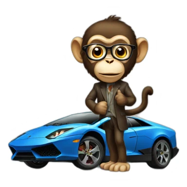 professor monkey with a lambo 2 sticker