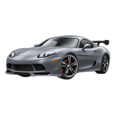 sportscar with smoke sticker