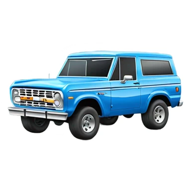 A blue ford bronco car sticker