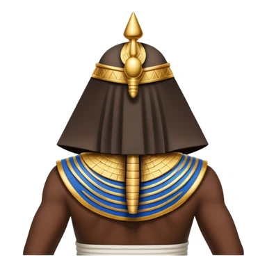backview pharaon hat dark sticker
