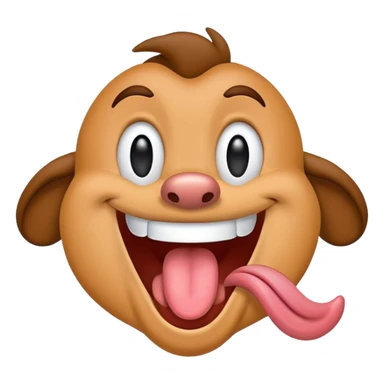 Tribilín (Goofy) smiling with tongue out sticker