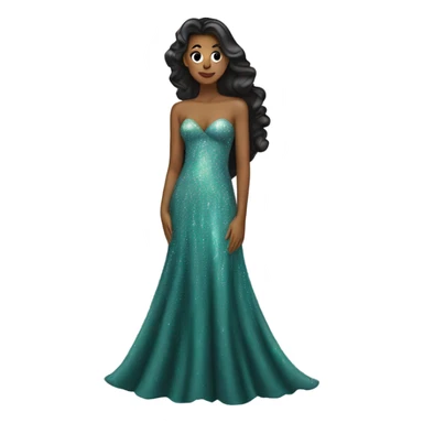 sparkly long gown sticker