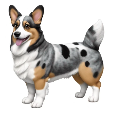 Blue Merle welsh corgi sticker