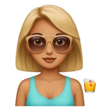 girl on vacation sticker