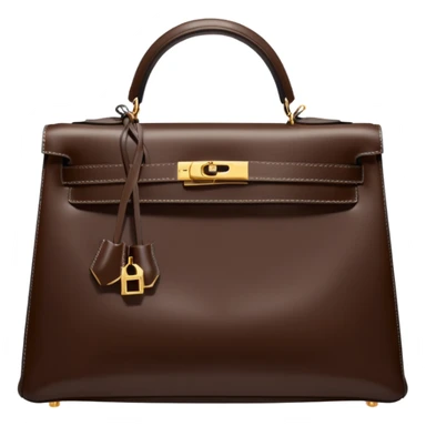 hermes kelly deep chocolate brown color bag sticker