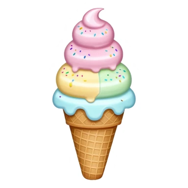 sparkly ice cream sticker