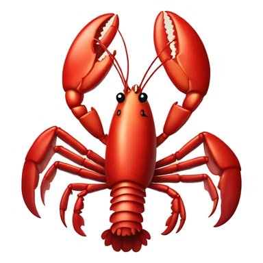 Lobster holding a red heart in it’s claws sticker