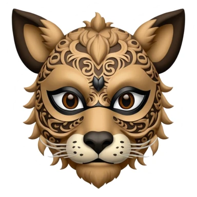 human waring animal face mask
 sticker