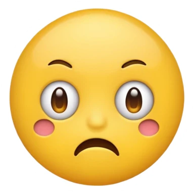 Emoji getting frustrated but cute sticker