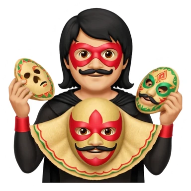 Create a Nacho Libre emoji for a teams chat but make it more original style to the movie sticker