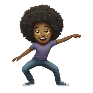 dancing fro sticker