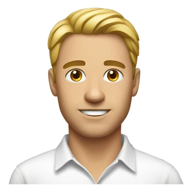 male portrait in white shirt sticker