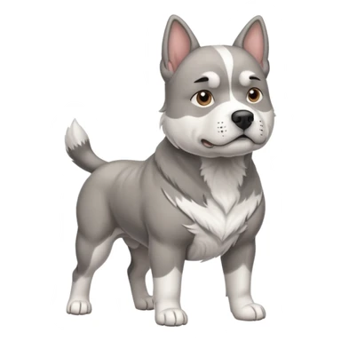 american staff dog grey & white sticker