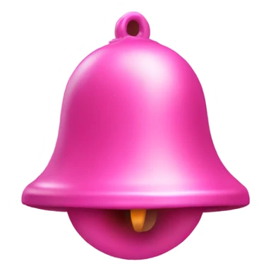 Realistic spherical pink bell sticker