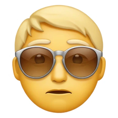 Tired emoji with sunglasses sticker