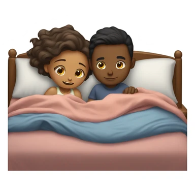 Boy Tucking girl into bed sticker
