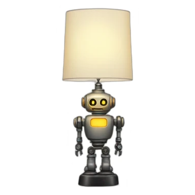 robot genius lamp sticker