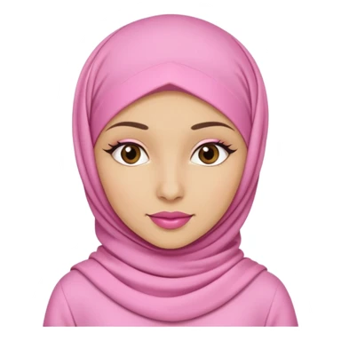 hijabi muslim girl with pink and coquette outfit sticker