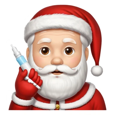Santa doing skincare sticker