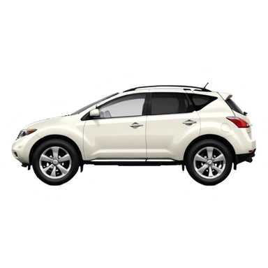2013 white nissan murano with black interior side view sticker