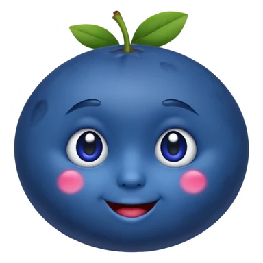 Blueberry with face  sticker