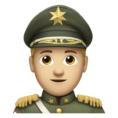 super realistic white soldier with russian flag sticker