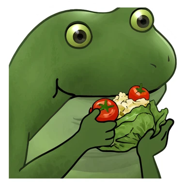 Fun animal eating vegetable  sticker