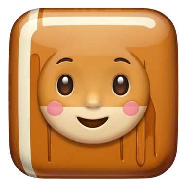 retro caramel striped  sticker