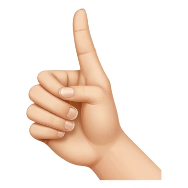 Hand with middle finger, pointer finger, and thumb up sticker