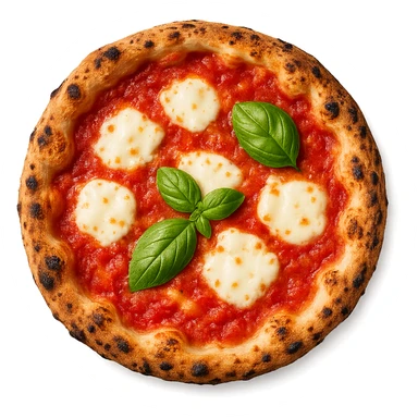 pizza napoletana vista dall'alto sticker
