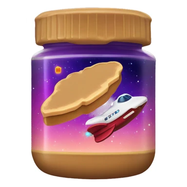 Peanut butter and jelly spaceship sticker